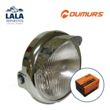 FAROS DELANTEROS (OPTICAS) - CUSTOM GRANDE C/VISCERA / HONDA V-MEN (CROMADO)
