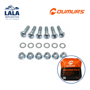 KITS TORNILLOS DE CORONA - HONDA XR250 TORNADO, CBX250 TWISTER, NX4 FALCON, XRE300 x 5 UNID.