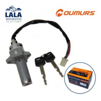 LLAVES DE CONTACTO - MOTOMEL SKUA150 (LLAVE LARGA) - 4 CABLES C/FICHA