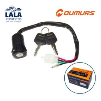 LLAVES DE CONTACTO - HONDA CG125 TITAN 2000 - 3 CABLES C/FICHA +1