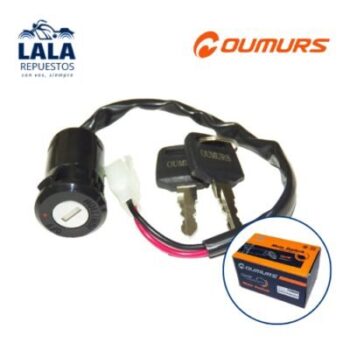 LLAVES DE CONTACTO - HONDA CG125 TODAY, FAN - 2 CABLES C/FICHA