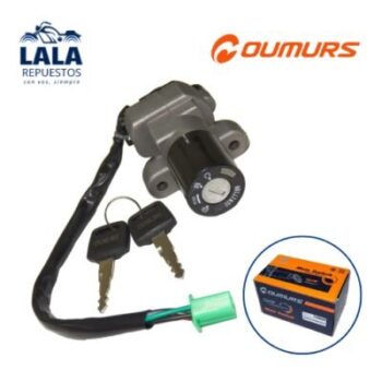 LLAVES DE CONTACTO - SUZUKI EN125 / ZANELLA HJ125 - 4 CABLES C/FICHA VERDE
